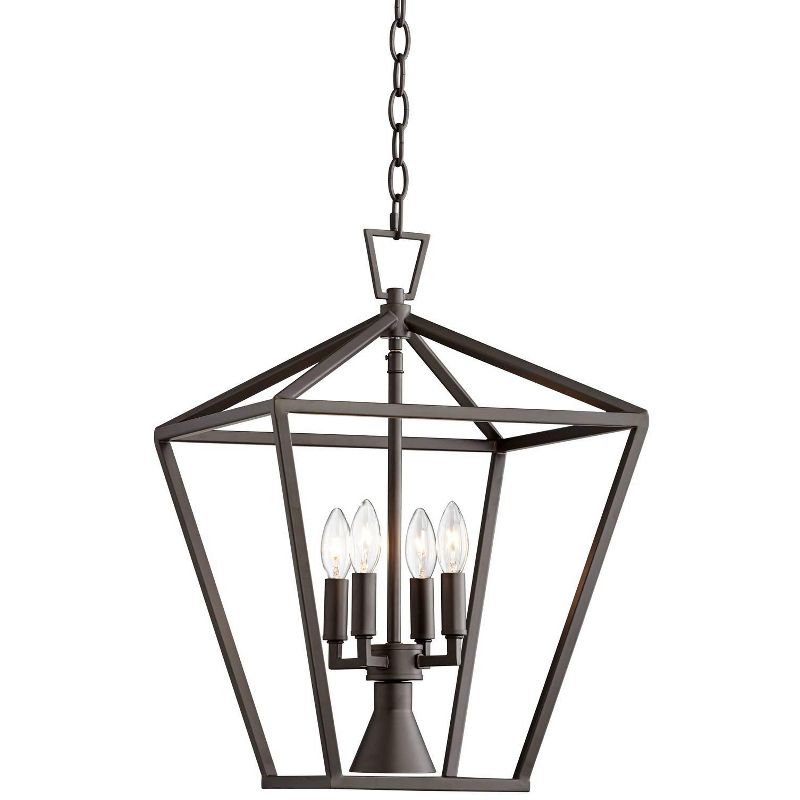 Franklin Iron Works Daynes Bronze Pendant Chandelier 19 3/4" Wide Farmhouse Industrial Rustic 4-Light Fixture for Dining Room Foyer Kitchen Island, 1 of 10