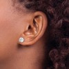 Chisel Stainless Steel Polished 7mm Round Cubic Zirconia Stud Earrings - 4 of 4