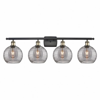 Athens Deco Swirl - 4 Light Bath Vanity In Industrial Style-11.25 Inches Tall and 36 Inches Wide