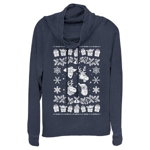 Juniors Womens Toy Story Ugly Christmas Toys Cowl Neck Sweatshirt - 1 of 4