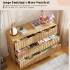 Natural 6 Drawer Dresser for Bedroom, Fluted 47 Inch Modern Chest of Drawers Long TV Stand for Living Room - 4 of 4
