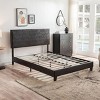 Streamdale Queen Size Upholstered Platform Bed Frame, Wood Slat Support, ,Black, pu - 2 of 4