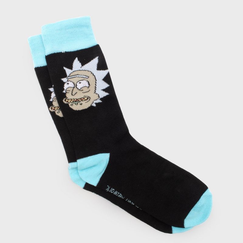 Rick and Morty 3 Pairs of Socks Plus Open Your Eyes Pint Glass Gift Set Bundle Multicoloured, 2 of 6