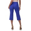 Rekucci Women's Pull-On Mid-Rise Straight-Leg Capri Pants with Button Hem Detail - 3 of 4