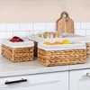 Household Essentials Wicker Basket Set 3pc 1 Large and 2 Small Water Hyacinth Baskets for Storage and Organization - 2 of 4