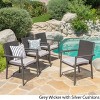 NicBex Outdoor 1pc Dining Chairs with Rattan Frame Stackable Design,Suitable for Garden,Outdoor,Gray - 2 of 4