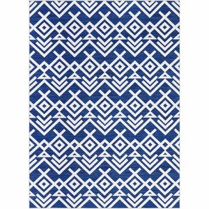 Modern Geometric Area Rug, Machine Washable Large Carpet with Non-Slip Backing for Living Room, Dining Table, Bedroom Home Decor - 1 of 4