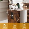 Farmhouse Vanity Desk with Mirror and Lights,Modern Makeup Vanity with Charging Station & 5 Rotating Jewelry Cabinet - 4 of 4