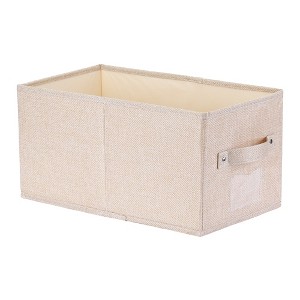 Unique Bargains Fabric Foldable Closet Storage Bins with Handles - 1 of 4