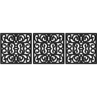 Black Rubber Square Stepping Stones for Garden Pathway