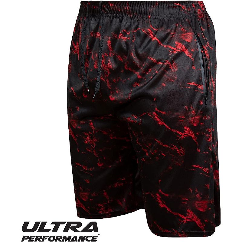Ultra Performance 5 Pack Mens Athletic Running Shorts, Basketball Gym Workout Shorts for Men with Zippered Pockets, 2 of 7