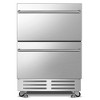 RAPSUAR 23.4 in. 4.9 cu.ft. Double Drawer Fridge Weatherproof Outdoor Beverage Cooler in Stainless Steel - 2 of 4