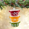 Cody Foster 4.5 Inch Vintage Casserole Dishes Ornament Cookware Retro Crazy Daisy Gold Butterfly Tree Ornaments - 2 of 3