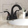 2-Handle Bathroom Sink Faucet 3 Hole, Bathroom Faucet, Centerset Bathroom Faucet High Arc with Drain Assembly and Supply Hoses, 1.2 GPM - 4 of 4