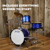 StarQuest Junior 3-Piece Drum Set – Premium Metallic Blue Finish with Bass, Snare, Tom and Crash Cymbal – Perfect for Junior Drummers and Beginners - 3 of 4