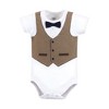 Hudson Baby Infant Boy Cotton Layette Set, Herringbone Little Fella - 4 of 4