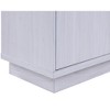 TOBILE 70"W White Walnut Finish Fireplace TV Stand with Heater,LED Light, Cabinets,Shelves - 4 of 4