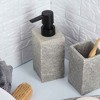 Evideco French Home Goods Modern Square Resin Soap & Lotion Dispenser - 9 fl oz, Stone Effect Design - 2 of 4