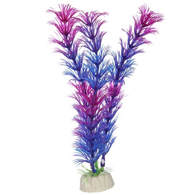 Unique Bargains Plastic Artificial Water Plants Aquarium Decorations Purple 6.97" Heigh 1 Pc