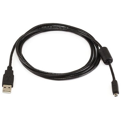 Monoprice Cable 6 Feet - Black | A To Mini-b 8-pin Ferrites For Pentax Panasonic Nikon Digital Camera :