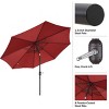 9 FT  Easy Crank Outdoor Patio Umbrella with Vented Canopy - For Deck, Balcony, Porch, Backyard, or Pool by Nature Spring - image 4 of 4