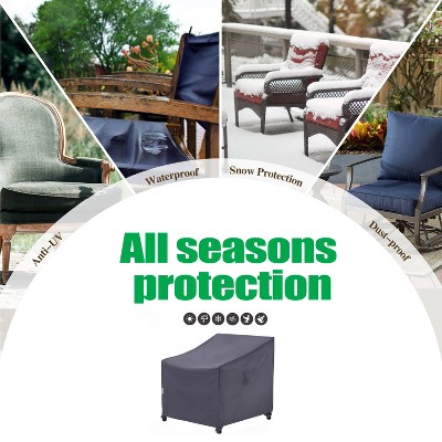 Gray Heavy Duty Waterproof Outdoor Patio Chair Cover