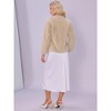 INSPIRE CHIC Women's Winter Faux Fur Casual Long Sleeve Shaggy Warm Cropped Jacket - 3 of 4