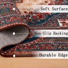 Kumasinova Vintage Boho Area Rug, Washable Rug with Floral Pattern, Faux Cashmere Living Room Rug, Non-Slip Rugs, Stain-Resistant Door Mat - 2 of 4