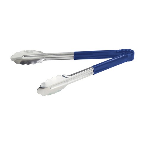 Choice 9 3/4 Heavy-Duty Stainless Steel Utility Tongs