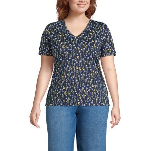 Lands' End Women's Relaxed Supima Cotton T-Shirt - 1 of 3