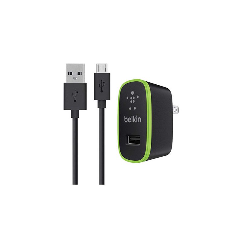 Belkin 2.1A Wall Charger with Micro USB ChargeSync Cable for Most Mobile Devices - Black, 2 of 4