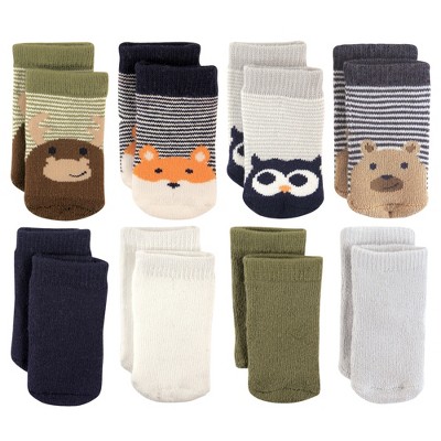 Luvable Friends Baby Boy Fun Essential Socks, Fox Owl, 0-6 Months