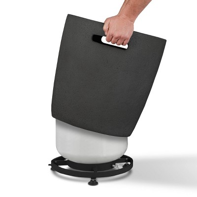 Shale Gray Concrete Propane Tank Cover with Handle