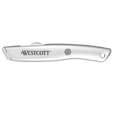 Westcott Aluminum Safety Cutter with Ceramic Blade Silver (00722)