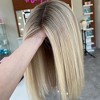 Jessie's Wig Bob Straight hair 5x5 Lace Wig Ombre Ash Blonde Color 12-16 Inch - 3 of 4