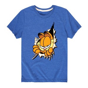 Boys' - Garfield - Peeking Out Short Sleeve Graphic T-Shirt - 1 of 4