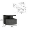 Lycvki Wall Mounted Nightstand with Single Drawer and 2-Tier Shelf - 3 of 4
