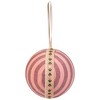 Northlight Plaid and Striped Christmas Ball Ornaments - 2.75" - Burgundy and Peach - Set of 4 - 4 of 4