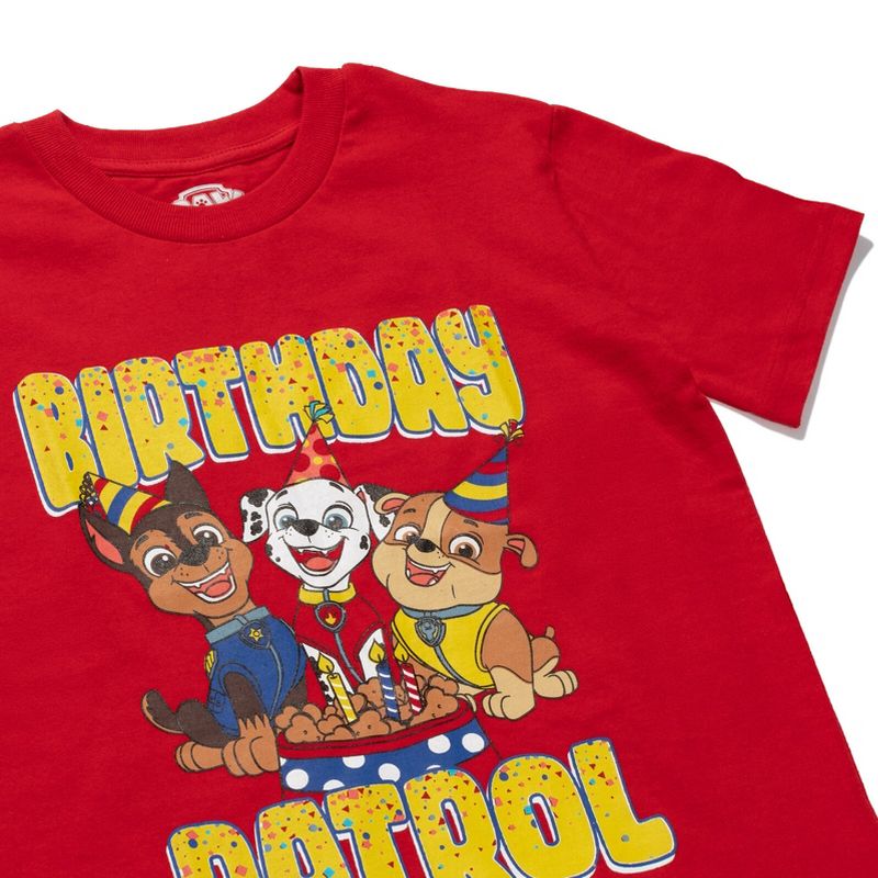 Nickelodeon Paw Patrol Rubble Marshall Skye Graphic T-Shirt Red Little Kid, 5 of 6