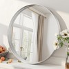 Apmir Round High Quality Aluminum Alloy Framed French Cleat Mounted Wall Decor Bathroom Vanity Mirror in matte black with 5-Year Warranty - 4 of 4