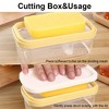 Butter Cutter Box, Plastic Butter Dish with Lid Butter Slicer Cutter Stainless Steel Rectangular Butter Container Kitchen Baking Tool - 2 of 4