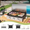 Captiva Designs 27" Flat Top Grill - 3-Burner Propane Griddle with Ceramic Coated Cast Iron, 33,000 BTU for Outdoor Cooking and Barbecues - 2 of 4