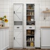 KTMBDW Tall Bathroom Cabinet, Storage Cabinet with 7 Shelves & Drawer, Bathroom Storage Cabinet, Tall Cabinet for Living Room, Home Office - 2 of 4