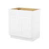 HOMLUX Easy-DIY Ready to Assemble Bath Vanity Cabinet without Top in Shaker White - 2 of 4