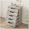 Nasitip Chest with Embedded Handles and 5 Drawer, Wooden Dresser Organizer for Living Room, Nursery, Hallway and Entryway - 2 of 4