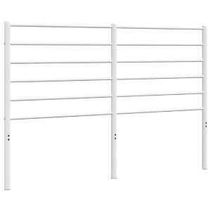 vidaXL Durable Metal Headboard, Modern Style, White, Full - 1 of 4