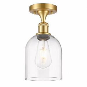 Bella - 1 Light Semi-Flush Mount In Industrial Style-10.75 Inches Tall and 5.5 Inches Wide - 1 of 1