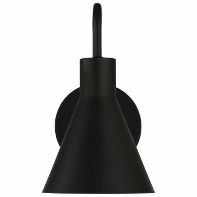 Solano Black Aluminum Dimmable Outdoor LED Wall Sconce