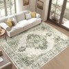 Boho Vintage Living Room Area Rug, Lightweight Non-Shedding Carpet Non Slip Thin Printed Super Soft Floor Carpet Throw Rugs for Bedroom Dining Room - 2 of 4