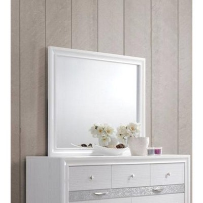 Naima White Finish Mirror